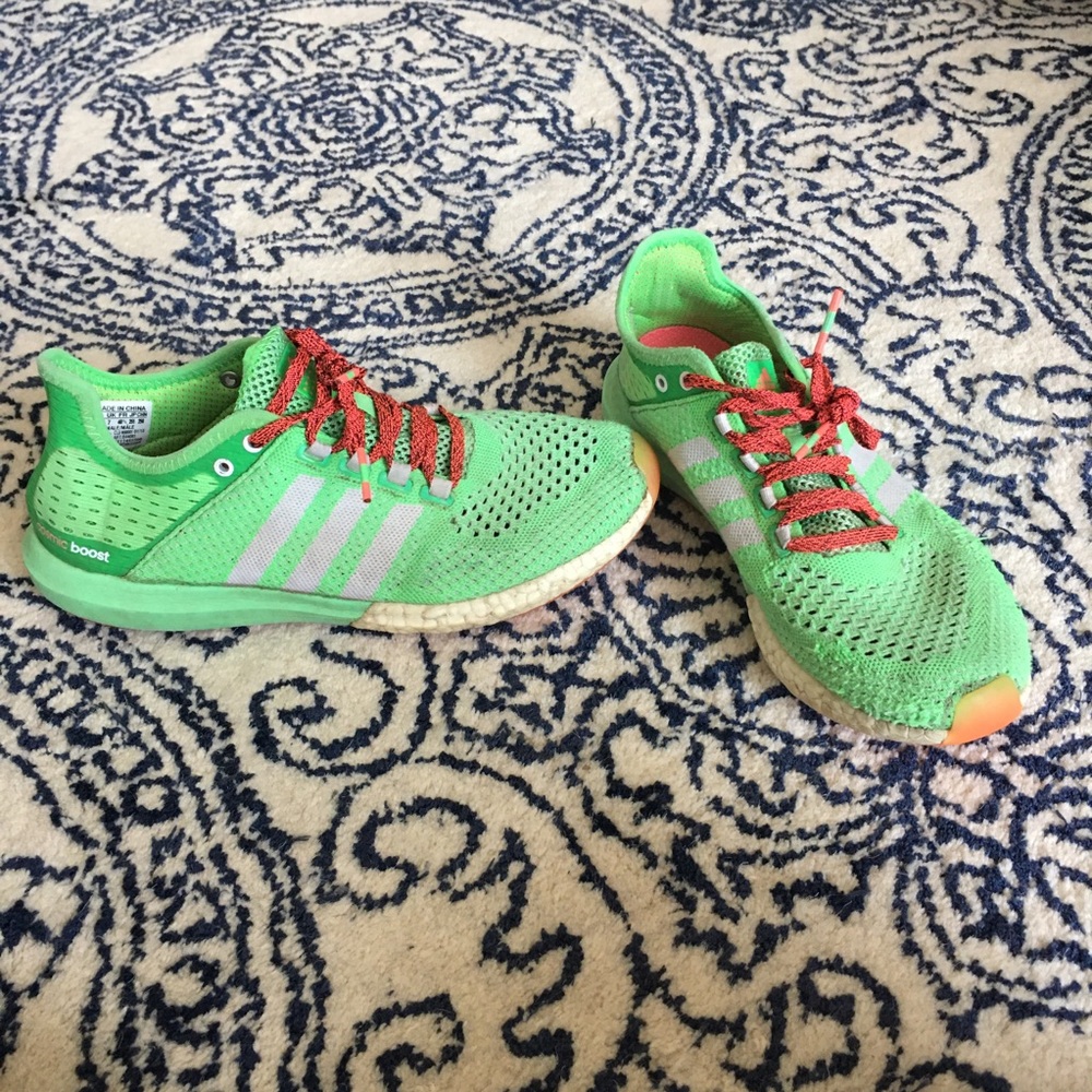 Green Adidas Cosmic Boosts